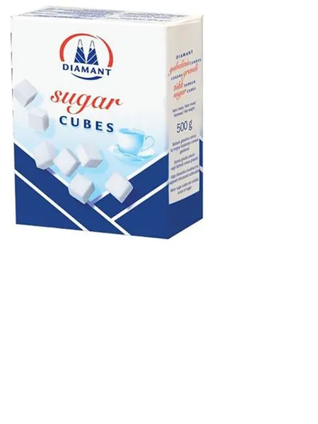 Baltais cukurs kubiņos DIAMANT, 500g