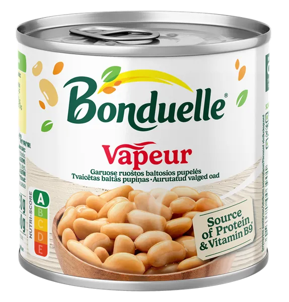 Baltās pupiņas tvaicētas "Vapeur" Bonduelle, 367g
