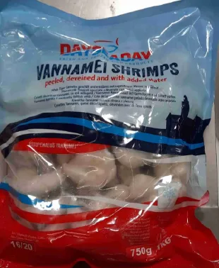 Baltkāju garneles DAYSEADAY, sald., 16/20, jēlas, tīrītas, bez astes, 25%, 750g/1kg, VNM PD RAW