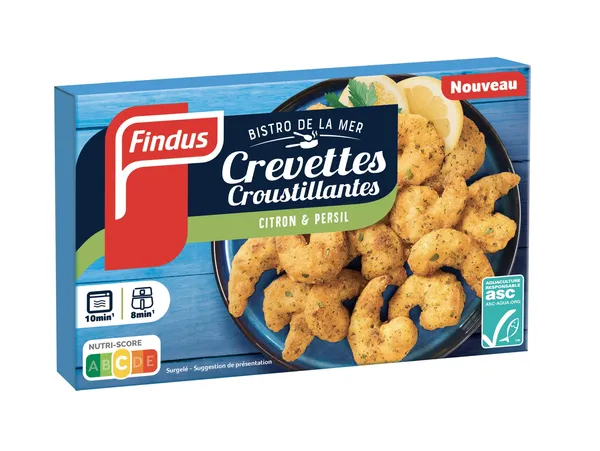 Baltkāju garneles mīklā ar citronu un pētersīļiem FINDUS, 220g