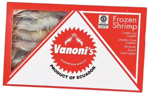 Baltkāju garneles, saldētas, 16/20, jēlas, veselas, čaulā, 25% glazūrā, 750g/1kg, HOSO RAW