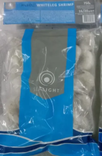 Baltkāju garneles SEALIGHT, sald., 16/20, jēlas, tīrītas, bez astes, 25%, 750g/1kg, VNM PD RAW
