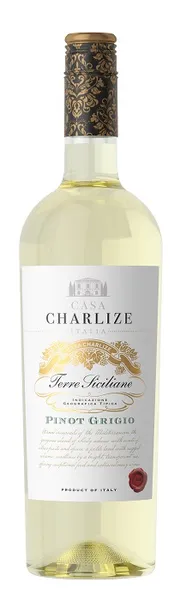 Baltvīns CASA CHARLIZE Pinot Grigio Terre Siciliane IGT, pussauss, 12%, 0.75l