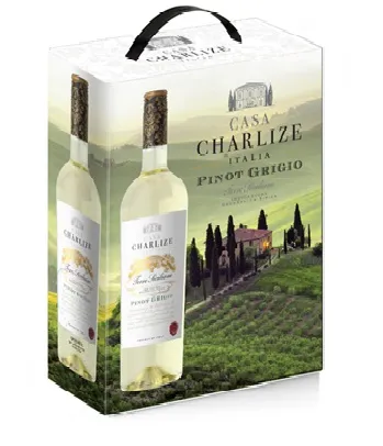 Baltvīns CASA CHARLIZE Pinot Grigio Terre Siciliane IGT, pussauss, 12%, 3l