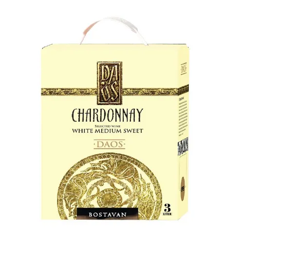 Baltvīns DAOS Chardonnay, pussalds, 11,5%, BIB, 3l