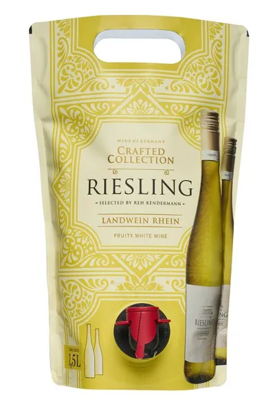 Baltvīns KENDERMANNS Crafted Collection Riesling, pussauss, 9,5%, maiss, 1.5l