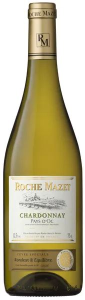 Baltvīns ROCHE MAZET Chardonnay, sauss, 13%, 0.75l