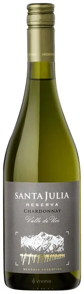 Baltvīns SANTA JULIA Reserva Chardonnay, pussauss, 13%, 0.75l