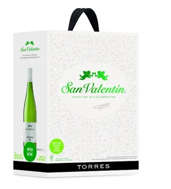 Baltvīns TORRES  San Valentin Parellada BIB, pussauss, 11%, 3l