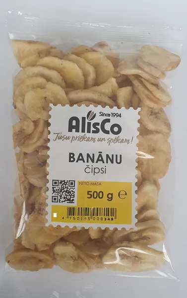 Banānu čipsi ALIS CO, 500g