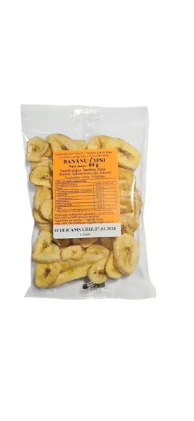 Banānu čipsi ALIS CO, 50g