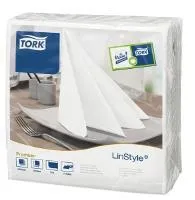 Banketu salvetes TORK Linstyle, baltas, 39x39 cm, 50 gab., 1 slānis, 478711
