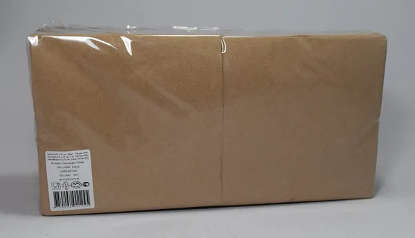 Bāra salvetes LENEK, BIO gaiši brūnas, 24x24, 2sl., 200gab