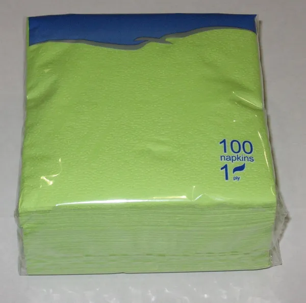 Bāra salvetes LENEK, citronu, 24x24cm, 1 sl., 100gab