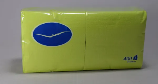 Bāra salvetes LENEK, citronu, 24x24cm, 1 sl., 400gab