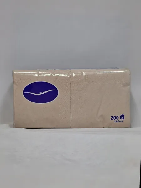 Bāra salvetes LENEK, gaiši bēšas, 24x24cm, 2 sl., 200gab