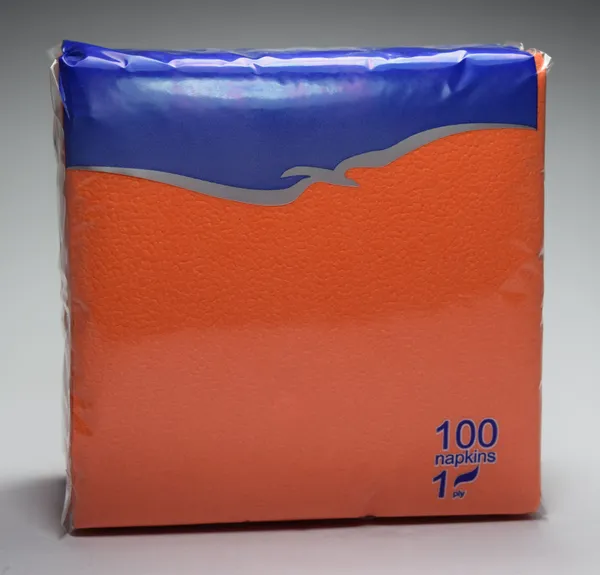 Bāra salvetes LENEK, oranžas, 24x24cm, 1 sl., 100gab