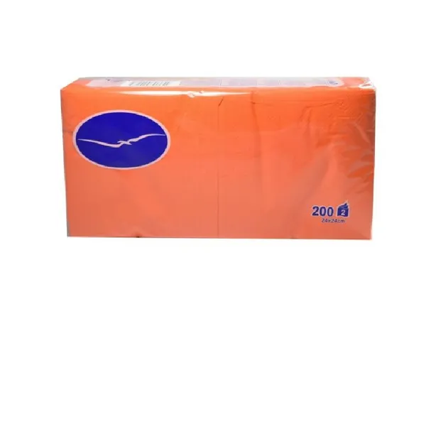 Bāra salvetes LENEK oranžas, 24x24cm, 2 sl., 200gab