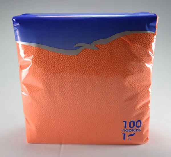 Bāra salvetes LENEK, oranžas, 33x33cm, 1 sl., 100gab