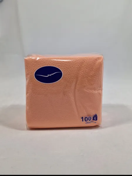 Bāra salvetes LENEK, persiku, 24x24cm, 1 sl., 100gab