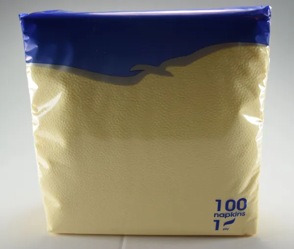 Bāra salvetes LENEK, šampaņas, 33x33cm, 1 sl., 100gab