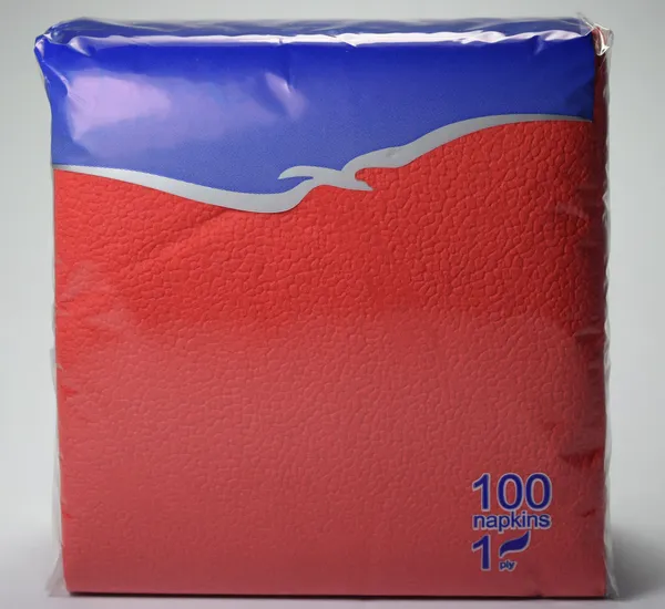 Bāra salvetes LENEK, sarkanas, 24x24cm, 1 sl., 100gab