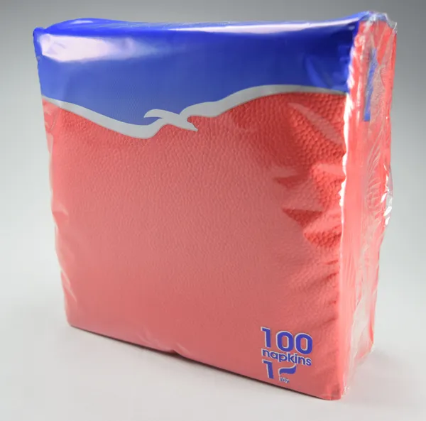 Bāra salvetes LENEK, sarkanas, 33x33cm, 1 sl., 100gab