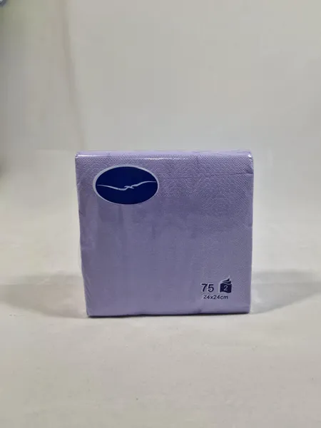 Bāra salvetes LENEK, violetas, 24x24cm, 2 sl., 75gab