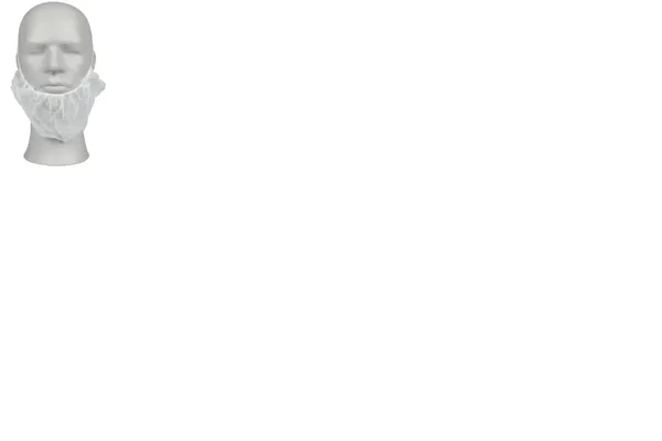 Bārdas maskas, baltas, 11x25cm, XL, 100gab