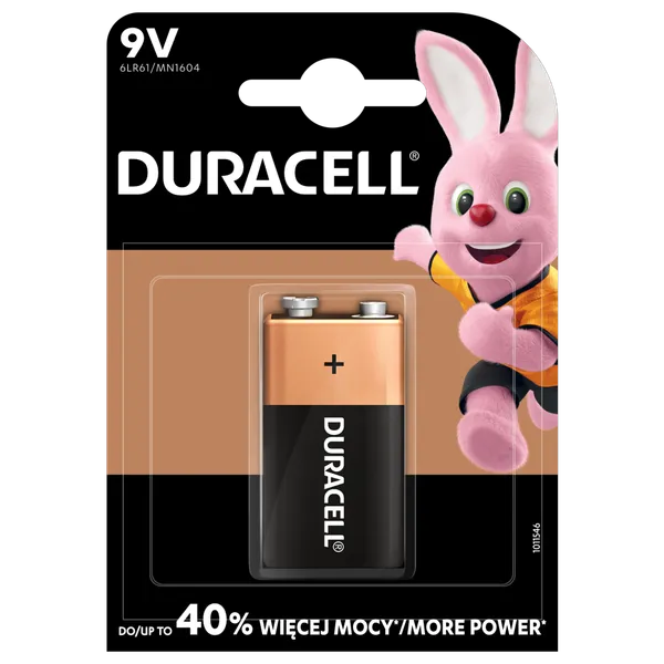 Baterijas Duracell 9V LR61 1 gab.