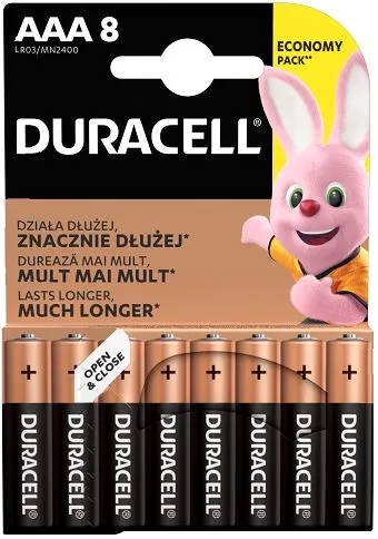 Baterijas DURACELL AAA, LR03, 8 gab.