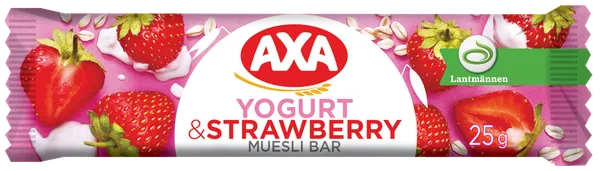 Batoniņš AXA, ar jogurtu un zemenēm, 25g