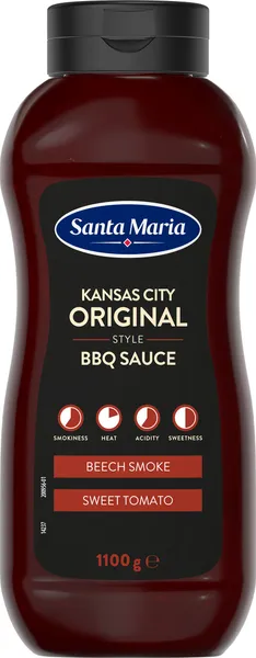BBQ mērce Kanzasassitijas oriģinālā 1100g, Santa Maria