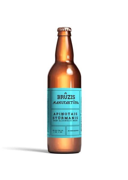 Bezalkoholisks alus BRŪZIS MANUFAKTŪRA apiņotais Stūrmanis, 0.5%, stiklā, 0.5l (DEP)