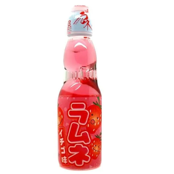 Bezalkoholisks gāzēts dzēriens HATAKOSEN Ramune, Zemeņu, 0.2l (DEP)