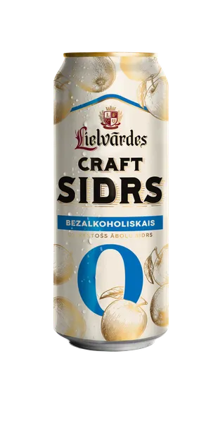 Bezalkoholisks sidrs LIELVĀRDES Craft, bundžā, 0.5l (DEP)