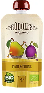 Biezenis Rūdolfs Bio bumbieru žāvētu plūmju 110g