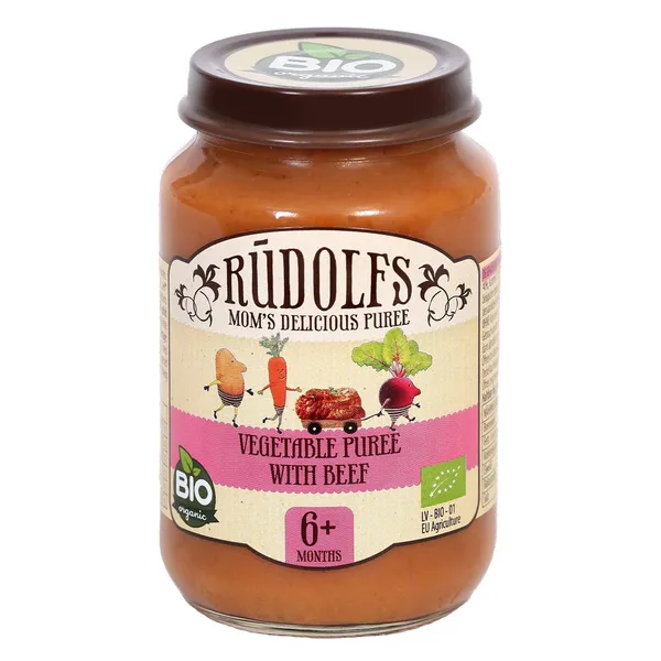 Biezenis Rūdolfs dārz. ar jaunlopu gaļu Bio 190g