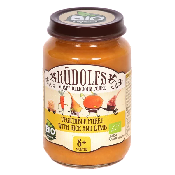 Biezenis Rūdolfs dārzeņi ar rīsiem un jēra gaļu 190g