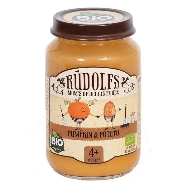 Biezenis RŪDOLFS BIO ķirbju un kartupeļu, no 4 mēn., 190g