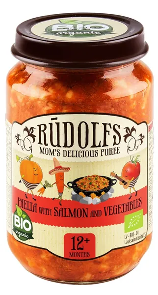 Biezenis RŪDOLFS BIO Paelja ar lasi un dārzeņiem, no 12 mēn., 190g