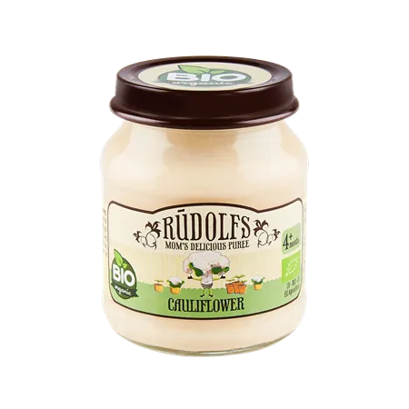 Biezenis RŪDOLFS BIO ziedkāpostu, no 4 mēn., 120g