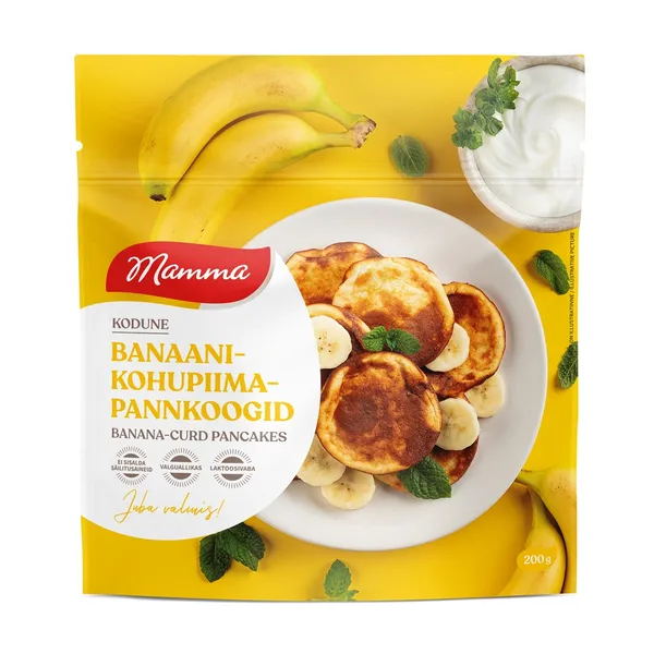 Biezpiena pankūkas MAMMA ar banāniem, bez laktozes, 200g