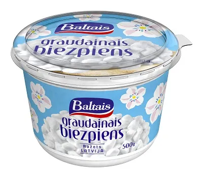 Graudainais biezpiens 7,1% 500g glāzē