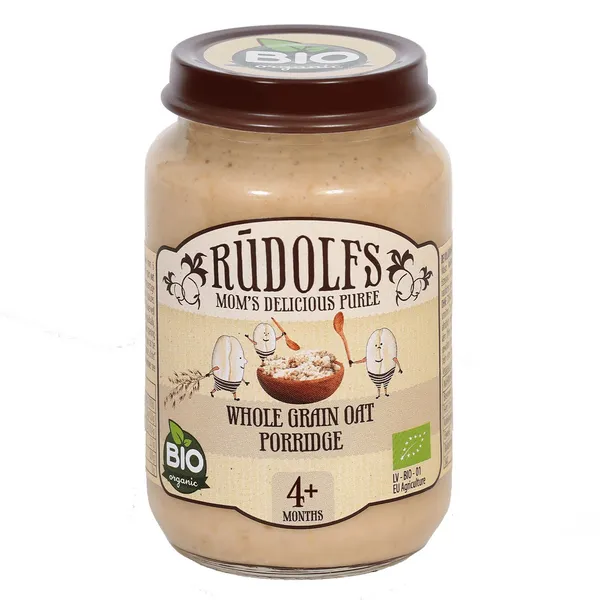 Biezputra RŪDOLFS BIO pilngraudu auzu pārslu, no 4 mēn., 190g