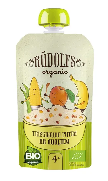 Putra RŪDOLFS BIO trīsgraudu ar augļiem 4+ 110g