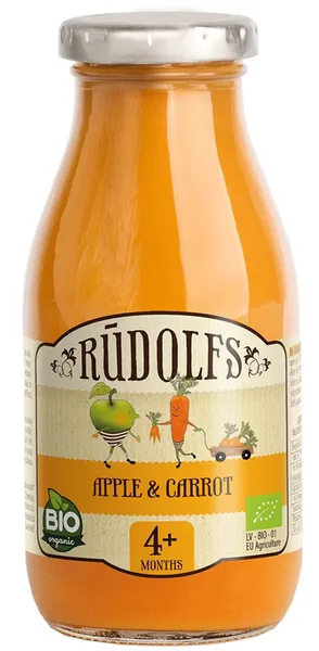 Biezsula RŪDOLFS BIO Ābols un burkāns, no 4 mēn., 260ml (DEP)