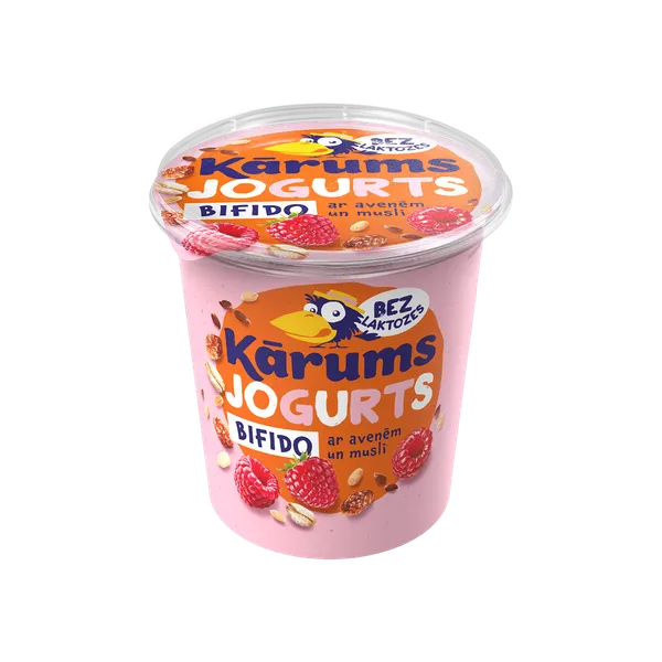 Bifido jogurts KĀRUMS ar avenēm un musli, bez laktozes, 350g