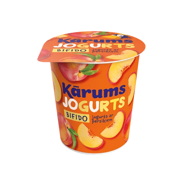 Bifido jogurts KĀRUMS ar persikiem, 350g