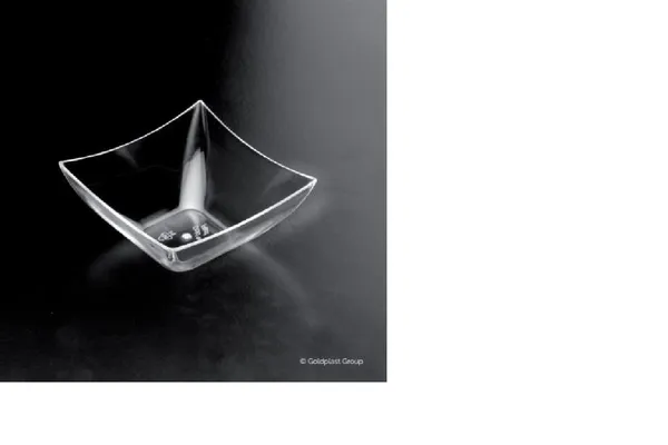 Bļoda Fingerfood, SQUARE, PS, caurspīdīgs, 90 ml, 7 x 7 cm, augstums 3 cm, 0.294kg, 25gab